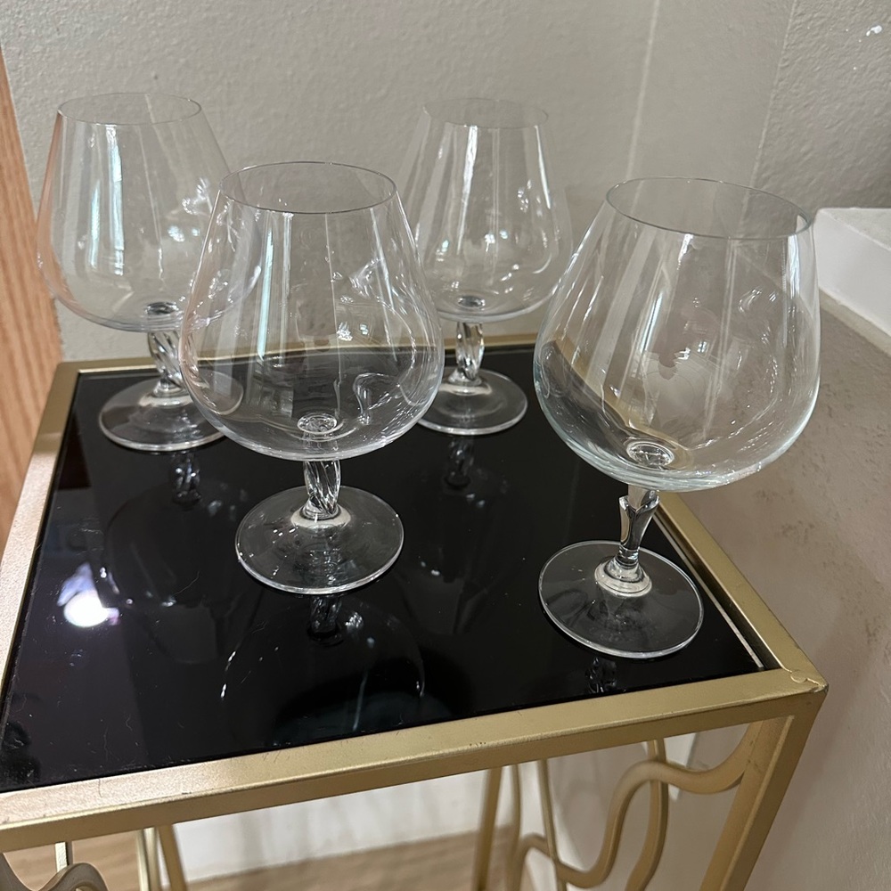 🧡 Set of 4 Crystal Brandy Snifters 🧡